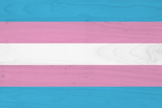 Transgender Flag with a wooden texture to it