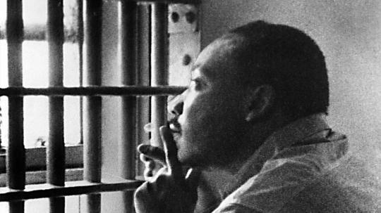 Martin Luther King Jr. in a jailcell